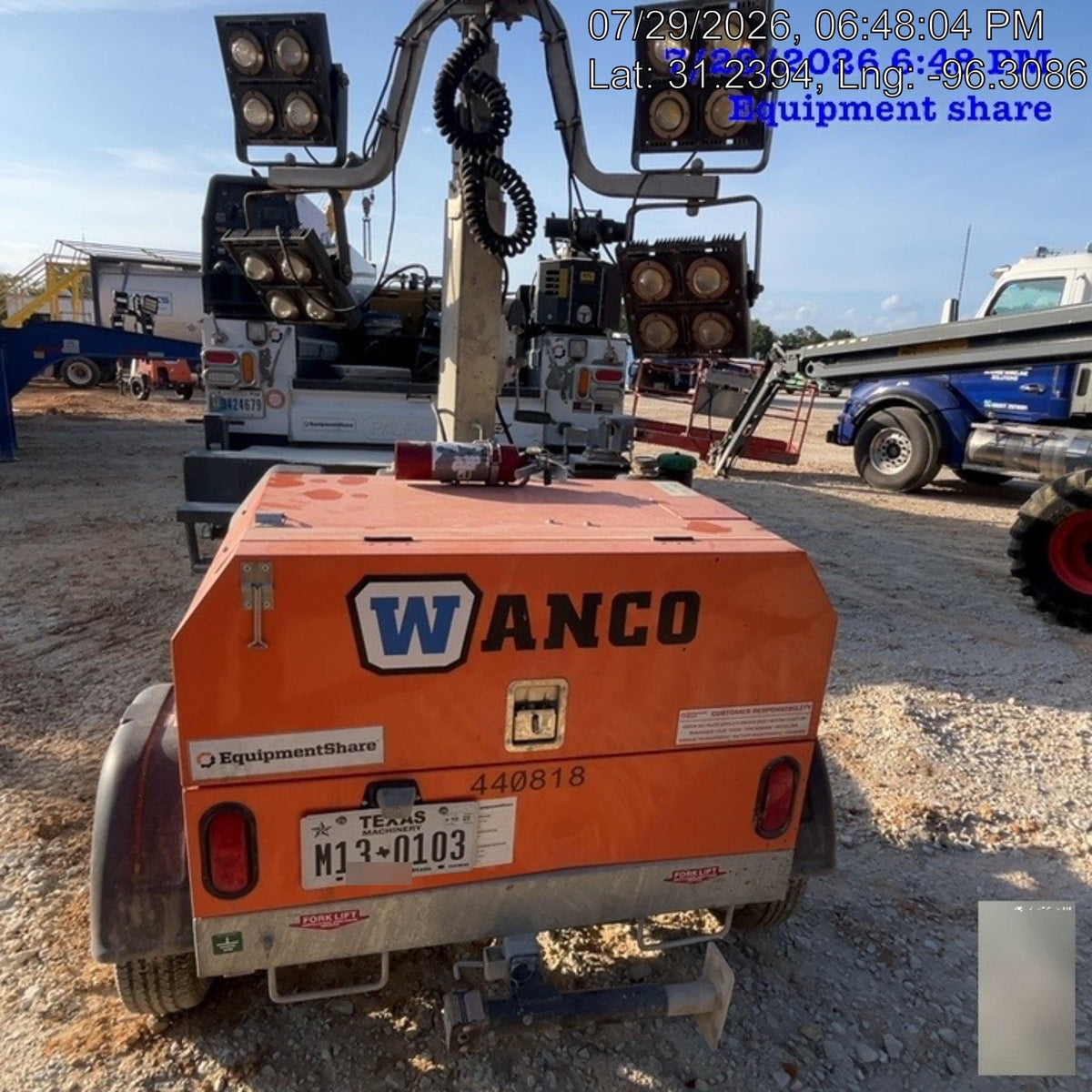 2024 Wanco WLTT-4MM4K Diesel, Deep Sea Controller, Shore Power Plug, Auto Start, (4) 350W LED Floodlights, 4kW Generator, 60 Gal Fuel Tank, 2" Ball, T3