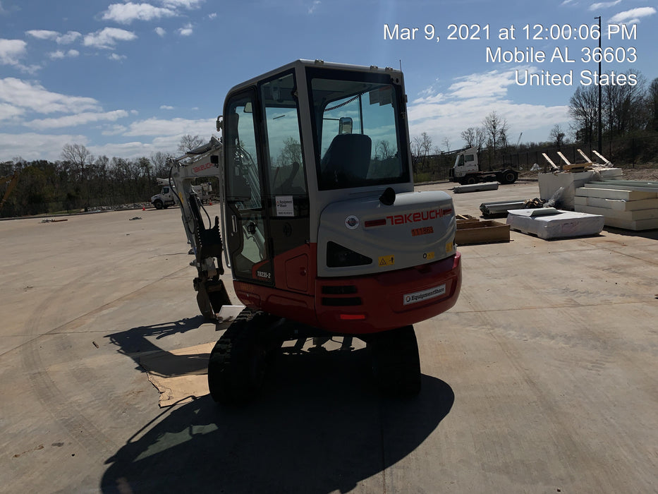 2020 Takeuchi TB-235-2CR Cab/Heat/Air, Rubber Tracks, Manual TAG QC