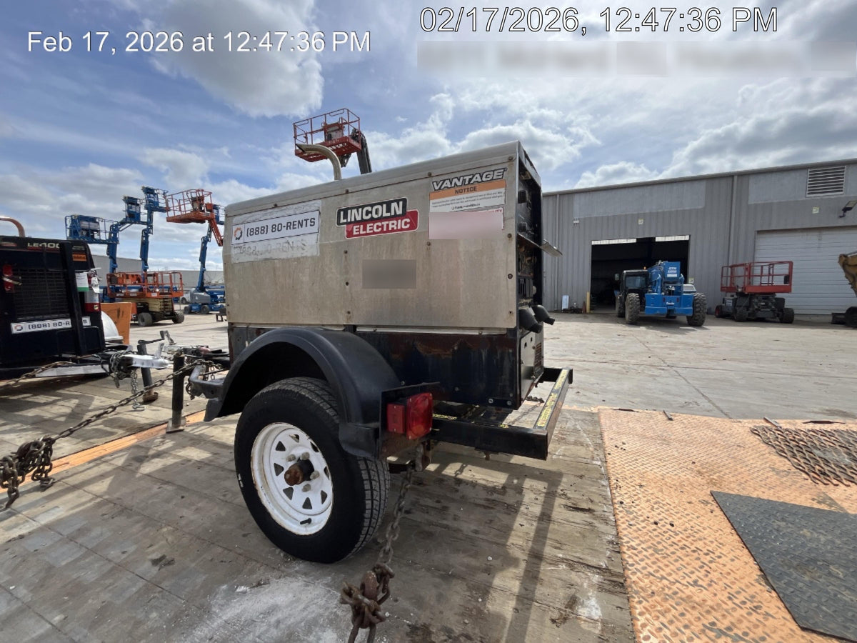 2018 Lincoln Electric Vantage 322 Lincoln Vantage 322 Welder Ready Pak 3 - Vantage 322, Trailer, Fender and light kit, Cable rack