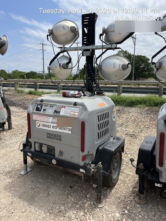 2019 Wacker Neuson LTV6L-MH Wacker Neuson LTV6L Mobile Light Tower w/Fuel Level Sensor Installed