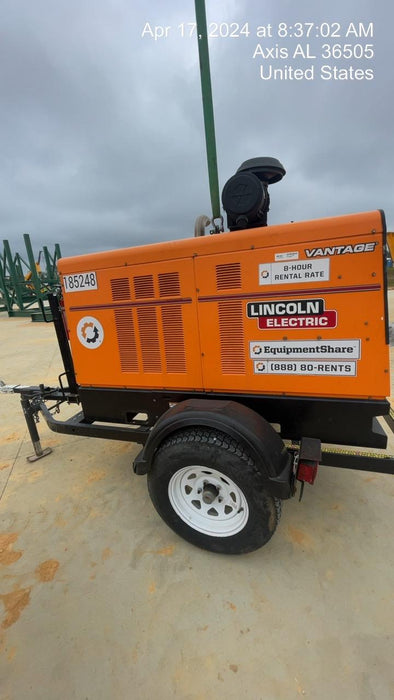 2021 Lincoln Electric Vantage 549X Ready Pak 3, ORANGE (includes trailer, cable rack, fender light kit)