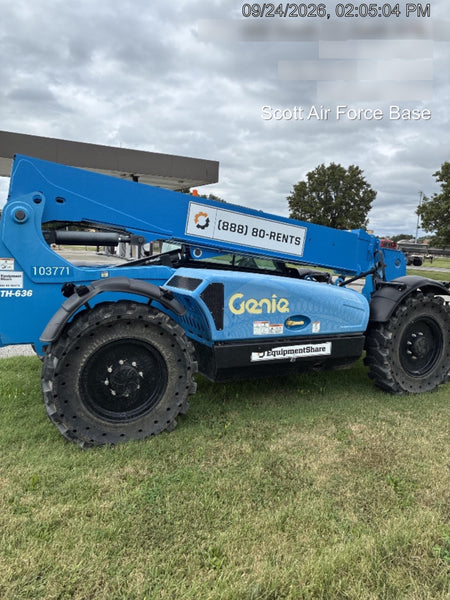 2020 Genie GTH-636 Cab/Heat/Air, Solid Tires, Work Lights, Beacon, Aux Hydraulics, Back up Alarm