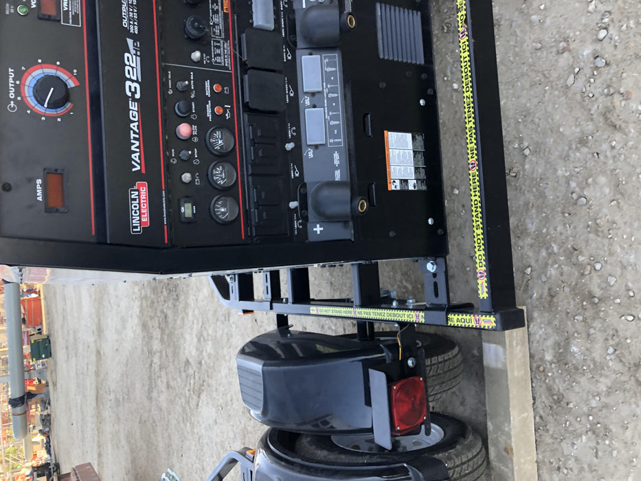 2020 Lincoln Electric Vantage 322 Welder Ready-Pak 3, w/ GPS & Decals (includes trailer, cable rack, fender light kit)