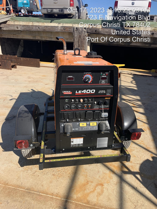 2022 Lincoln Electric LE400 Kubota V1505, Trlr, Cable Rack, Light Kit, ES Decals, T3