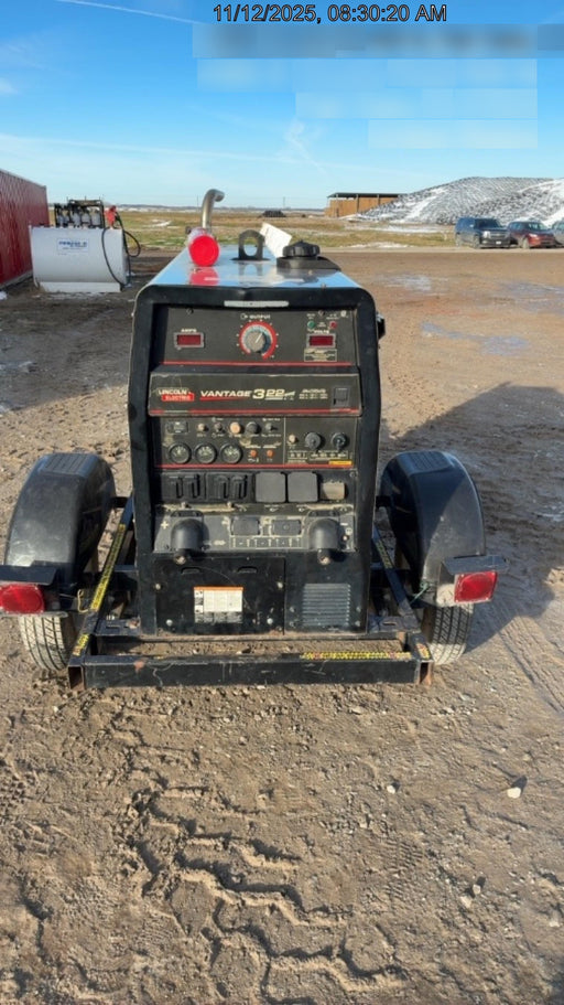 2019 Lincoln Electric Vantage 322 Lincoln Vantage 322 Welder w/Trailer, Light Kit, Cable Rack