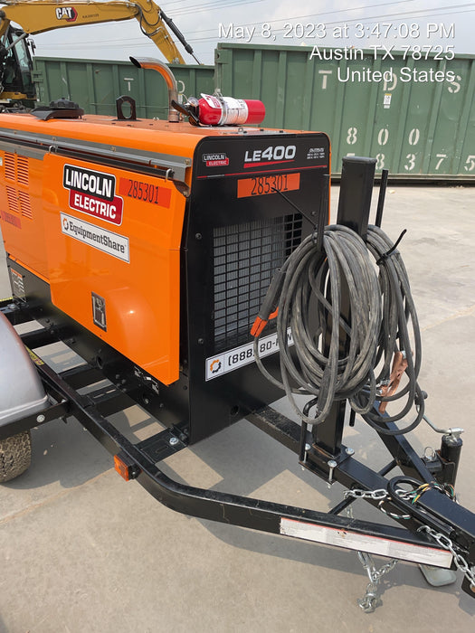 2022 Lincoln Electric LE400 Kubota V1505, Trlr, Cable Rack, Light Kit, ES Decals, T3