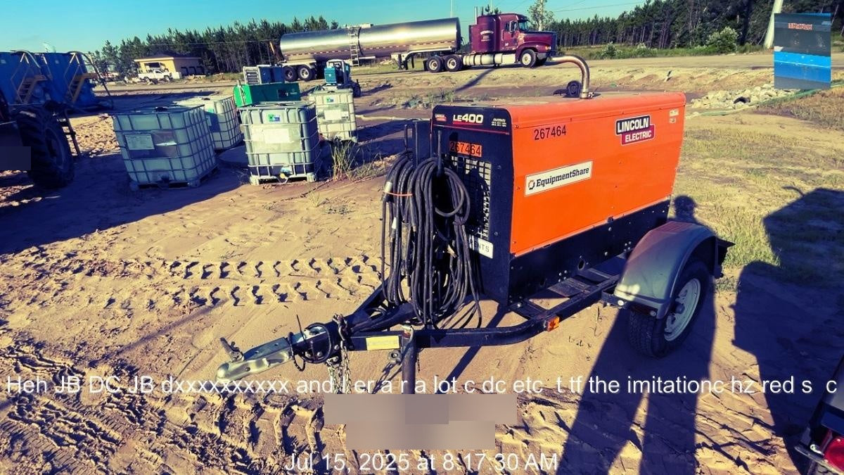 2022 Lincoln Electric LE400 Kubota V1505, Trlr, Cable Rack, Light Kit, ES Decals, T3