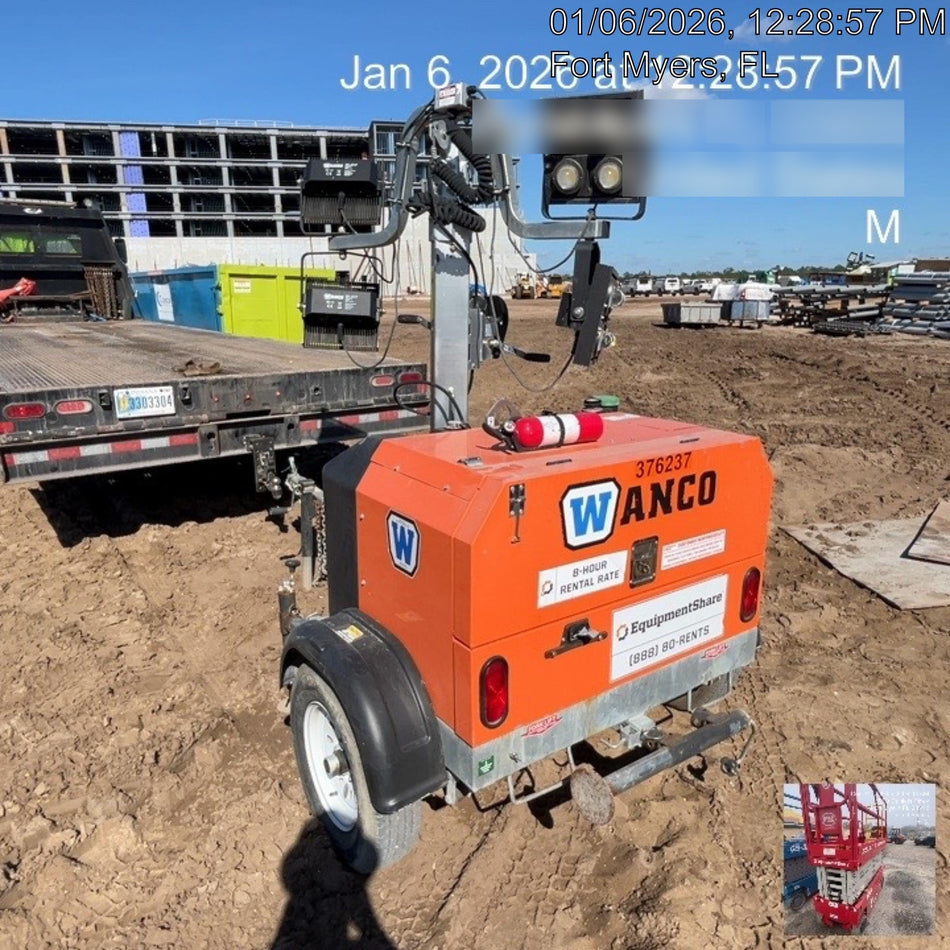 2023 Wanco WLTT-4MM4K Diesel, Deep Sea Controller, Shore Power Plug, Auto Start, (4) 350W LED Floodlights, 4kW Generator, 60 Gal Fuel Tank, 2" Ball, T3