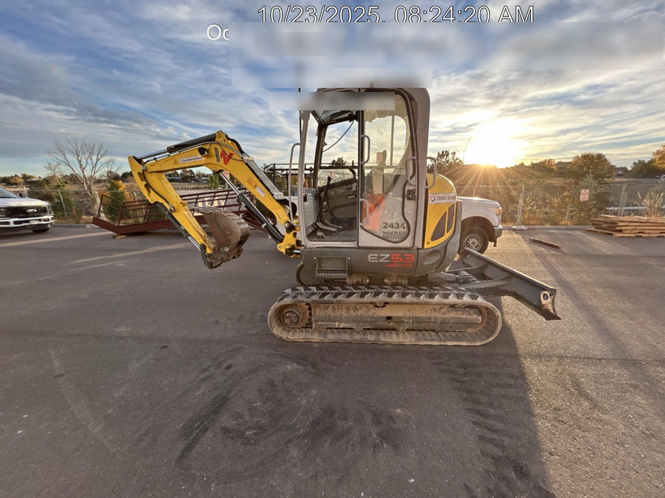 2019 Wacker Neuson EZ53 Wacker Neuson EZ53 Enclosed Cab, Rubber Tracks, Long Dipperstick, T4, VDS, Hydraulic Thumb