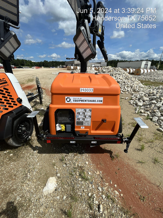 2024 Generac MLT2 Diesel, Flex Switch 120V Input, Powerzone Controller, 
(4) 320W LED Lights, 4kW Generator, 39.9 Gal Fuel Tank, 2" Ball, T3