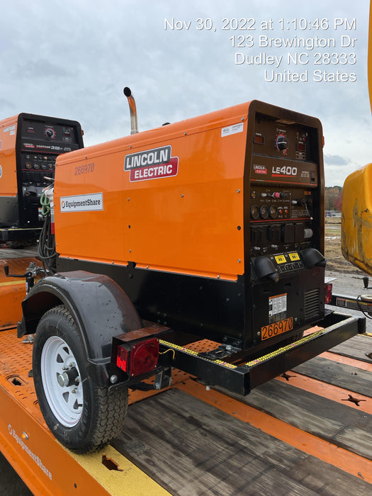2022 Lincoln Electric LE400 Kubota V1505, Trlr, Cable Rack, Light Kit, ES Decals, T3