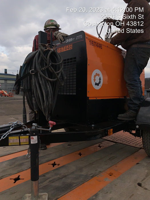 2021 Lincoln Electric Vantage 322 Vantage 322 Ready Pak 3 w/ Decals, ORANGE (includes trailer, cable rack, fender light kit) NO Telematics