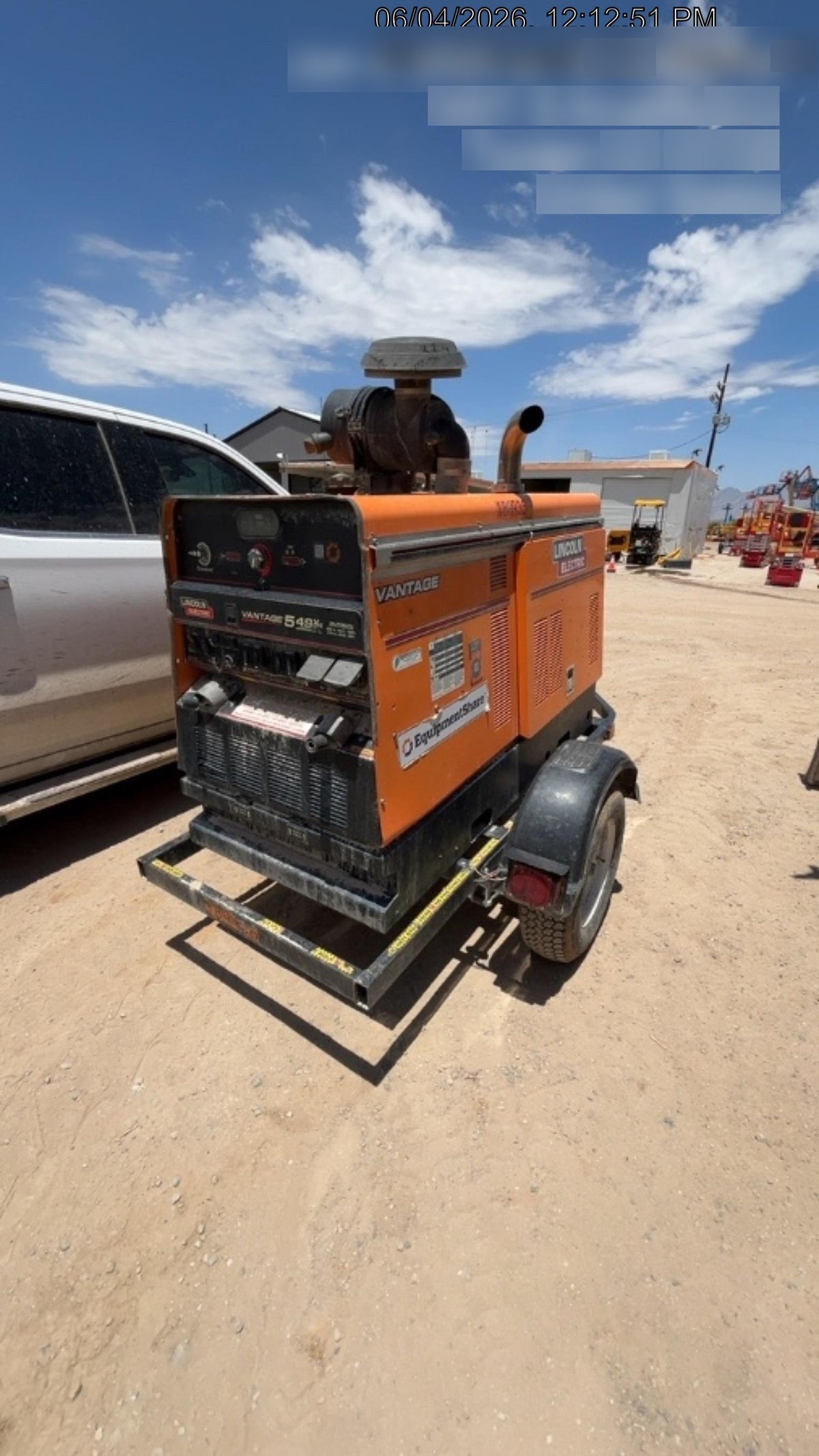 2021 Lincoln Electric Vantage 549X Ready Pak 3, ORANGE (includes trailer, cable rack, fender light kit)