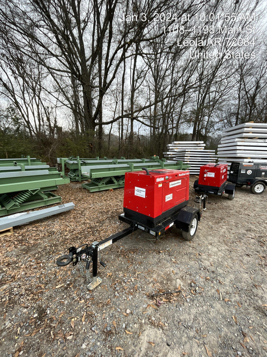 2023 Shindaiwa DGW400MDL Kubota D902 Engine, 23 HP, Dual Op Welder, Wire, Arc, Droop Stick, Tig, and CC Stick Functionality, Simulphase, 3 Phase and 1 Phase Gen Output, Single Axle NB Trlr, Slr Trckl Chrg 12V 12W, Fire Ext