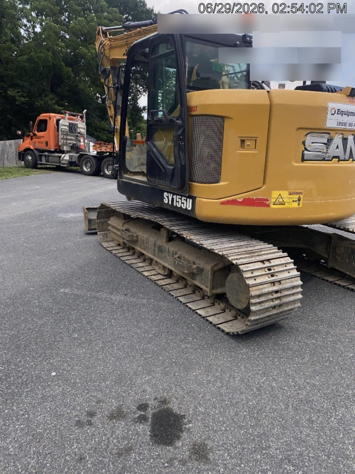 2020 Sany SY155U Rubber Tracks, Front Blade