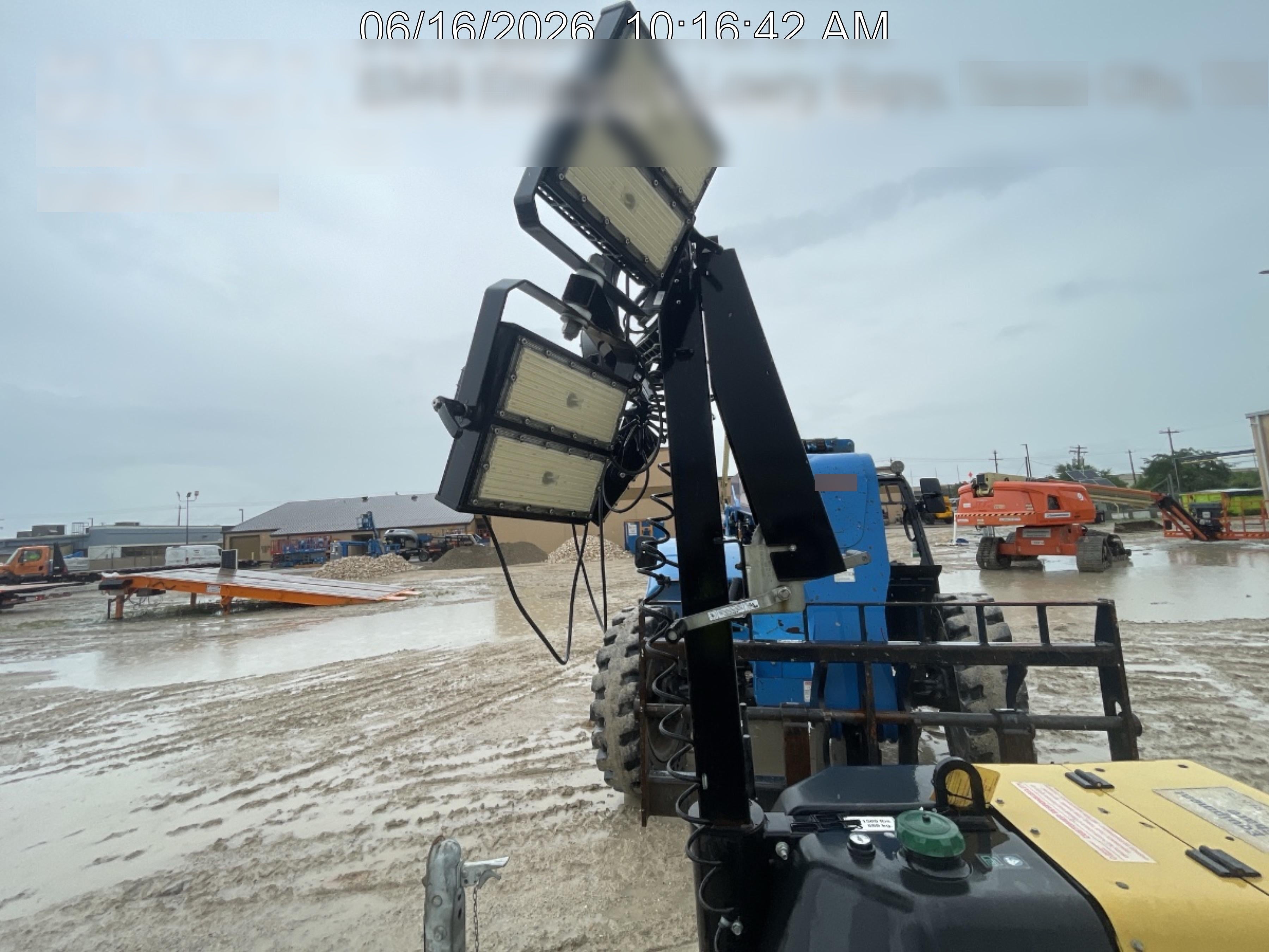 2022 Allmand NLV3GR (4) LED Light Fixture 350W, 23' Vertical Mast, 3kW Prime, Towable, Deep Sea L401, Leveling Jacks, Yanmar T4F 5.8hp