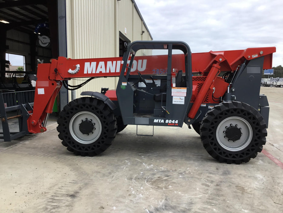 2019 Manitou MTA8044 Manitou MTA 8044 - 74 HP T4, Canopy, Worklights/Strobe, Beacon, 66" Carriage, 48" Forks, Solid Tires, Lift Hook, Aux Hydraulics