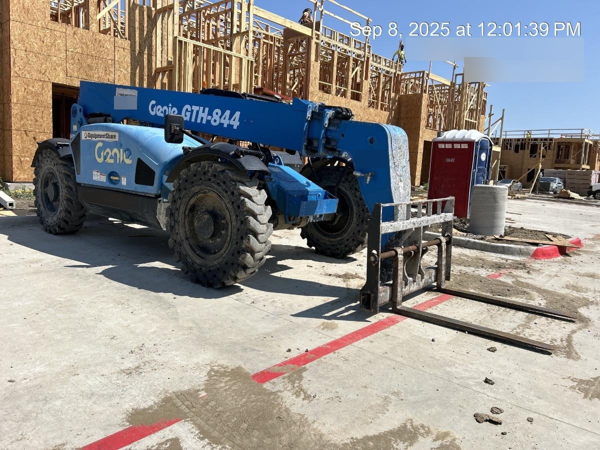 2018 Genie GTH-844 Genie GTH-844 w/Open ROPS, Solid Tires, beacon/work lights, 60" carriage/forks