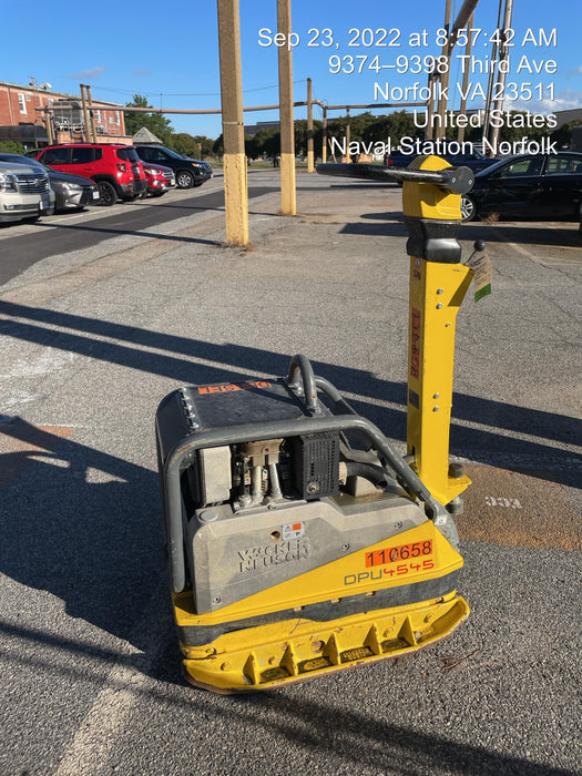 2020 Wacker Neuson DPU4545HEH Walk Behind Reversible Plate Compactor, Diesel