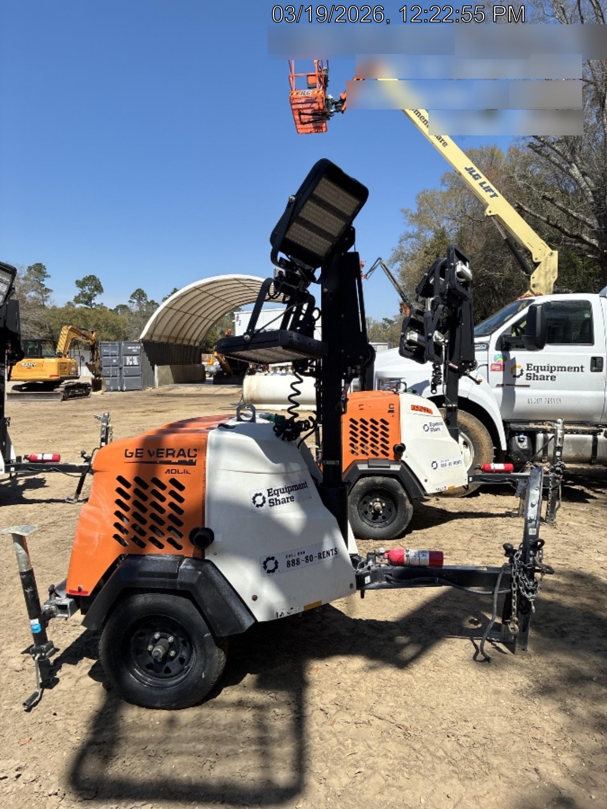2023 Generac MLT2 Diesel, Flex Switch 120V Input, Powerzone Controller, 
(4) 320W LED Lights, 4kW Generator, 39.9 Gal Fuel Tank, 2" Ball, T3
