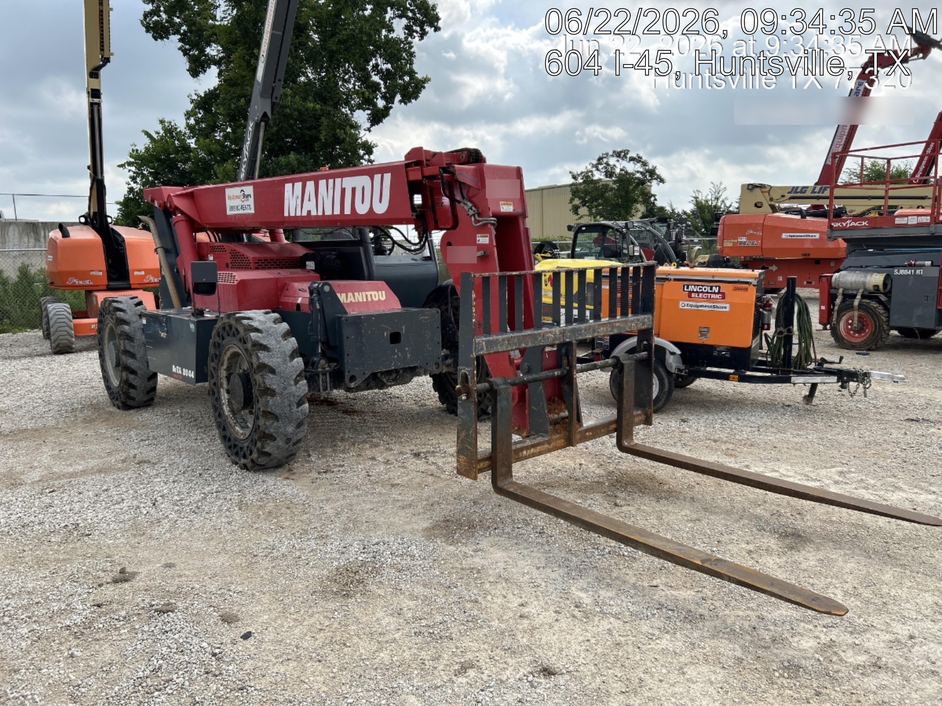 2019 Manitou MTA8044 MTA 8044 - 74 HP T4, Canopy, Worklights/Strobe, Beacon, 66" Carriage, 48" Forks, Solid Tires, Lift Hook, Aux Hydraulics