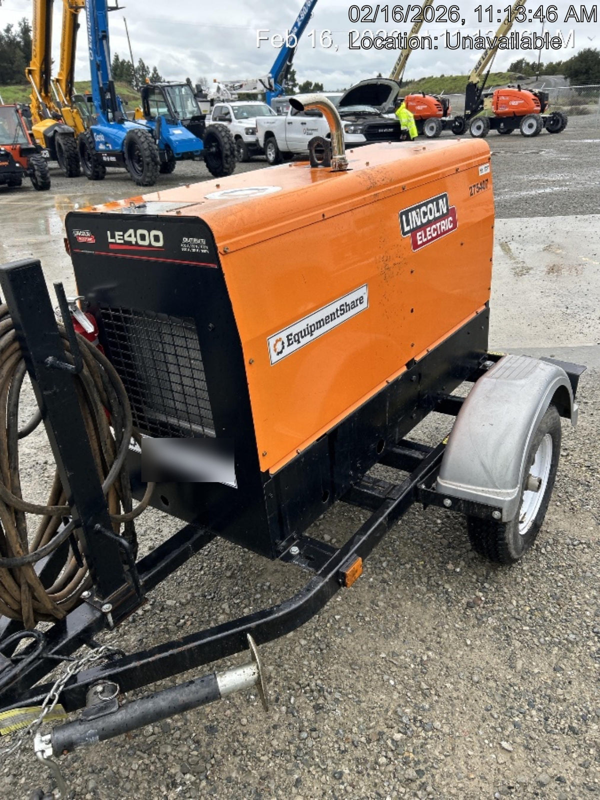 2022 Lincoln Electric LE400 Kubota V1505, Trlr, Cable Rack, Light Kit, ES Decals, T3
