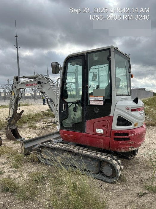 2020 Takeuchi TB-235-2CR Cab/Heat/Air, Rubber Tracks, Manual TAG QC