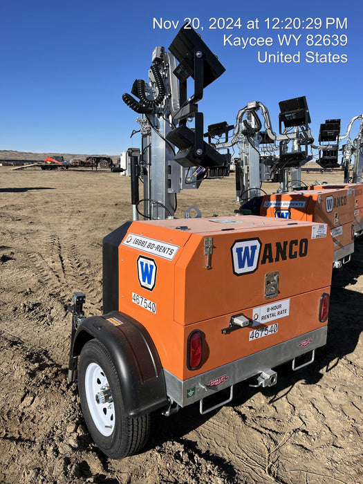 2024 Wanco WLTT-4MM4K Diesel, Deep Sea Controller, Shore Power Plug, Auto Start, (4) 350W LED Floodlights, 4kW Generator, 60 Gal Fuel Tank, 2" Ball, T3