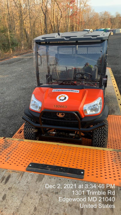 2021 Kubota RTV-X1140W-H Plastic Canopy, Windshield Acrylic Clear, LED Strobe Light, Wire Harness Kit, Back up Alarm