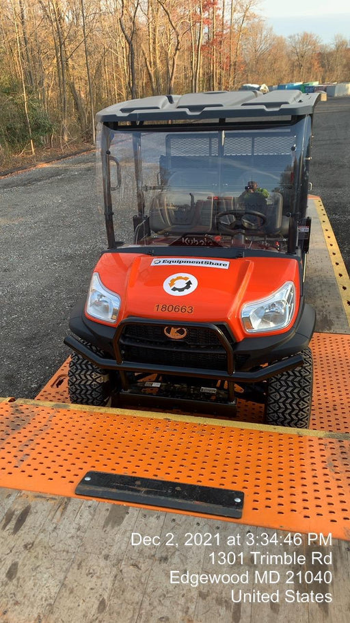 2021 Kubota RTV-X1140W-H Plastic Canopy, Windshield Acrylic Clear, LED Strobe Light, Wire Harness Kit, Back up Alarm