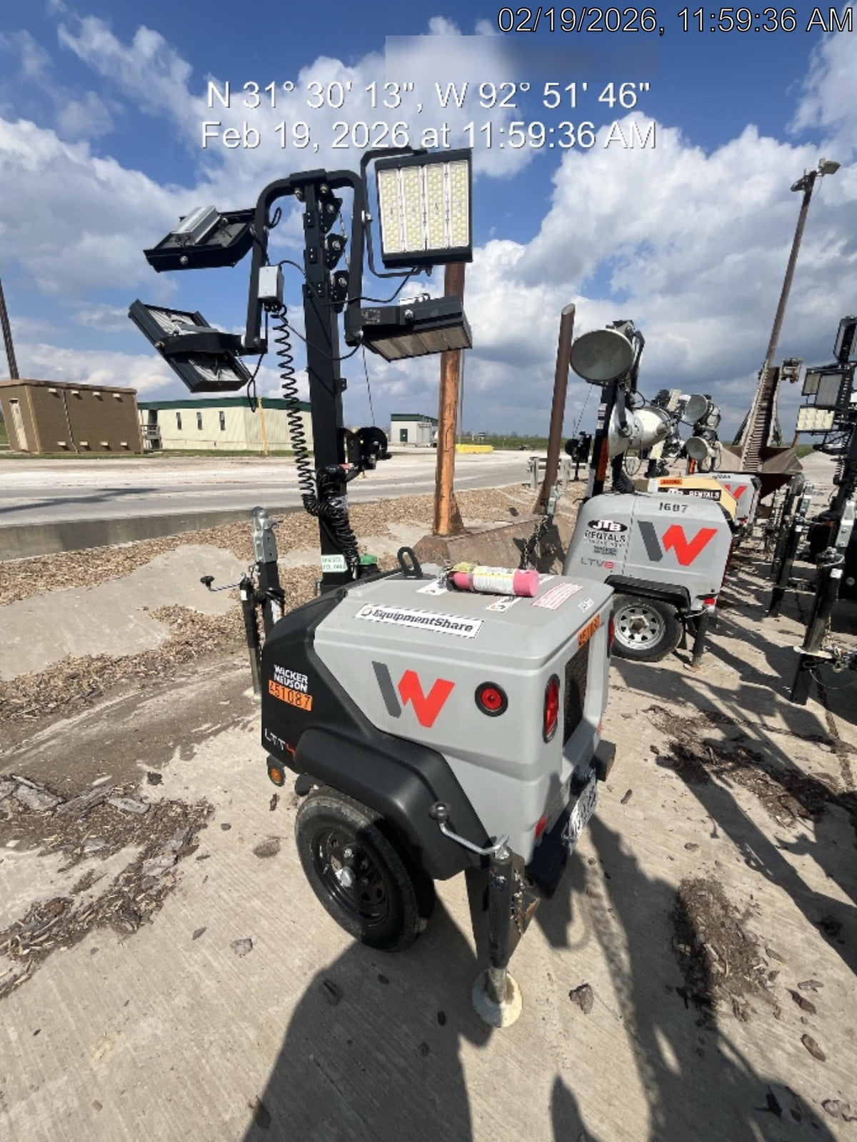 2024 Wacker Neuson LTT4 Diesel, Kohler KDW702, Deep Sea Controller, Auto Start, LED 320W, Bypass Outlet, T3