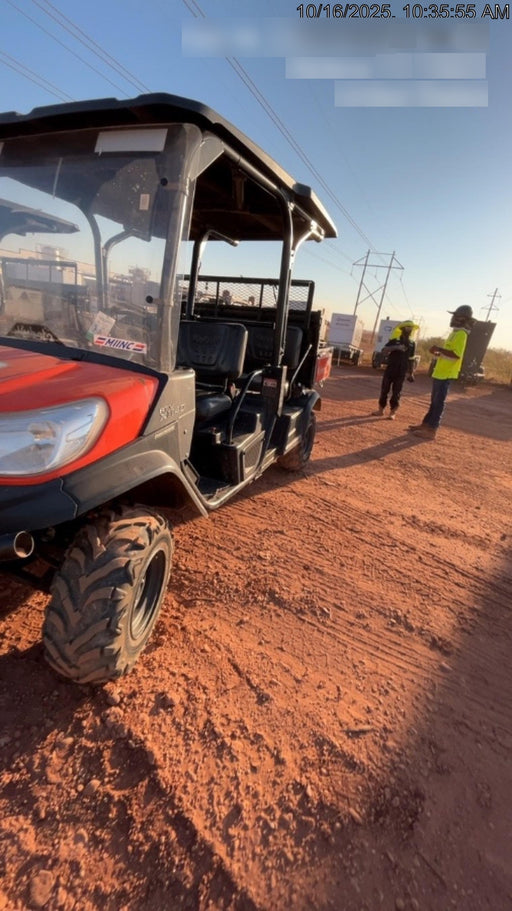 2022 Kubota RTV-X1140W-H Plastic Canopy, Windshield Acrylic Clear, LED Strobe Light, Wire Harness Kit, Back up Alarm
