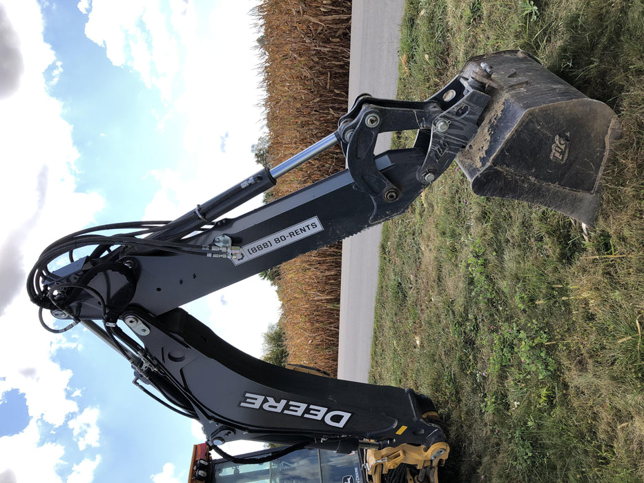 2020 John Deere 410L - Extendable Stick Cab/Heat/Air, 4WD, Extendable Stick, Pilot Controls, 2 Way Hydraulics, TAG Manual QC