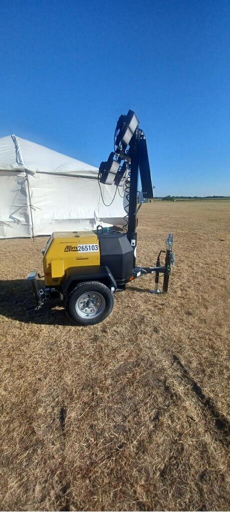 2022 Allmand NLV3GR (4) LED Light Fixture 350W, 23' Vertical Mast, 3kW Prime, Towable, ES Decals, T3