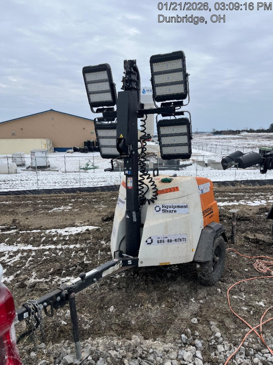 2023 Generac MLT2 Diesel, Flex Switch 120V Input, Powerzone Controller, 
(4) 320W LED Lights, 4kW Generator, 39.9 Gal Fuel Tank, 2" Ball, T3
