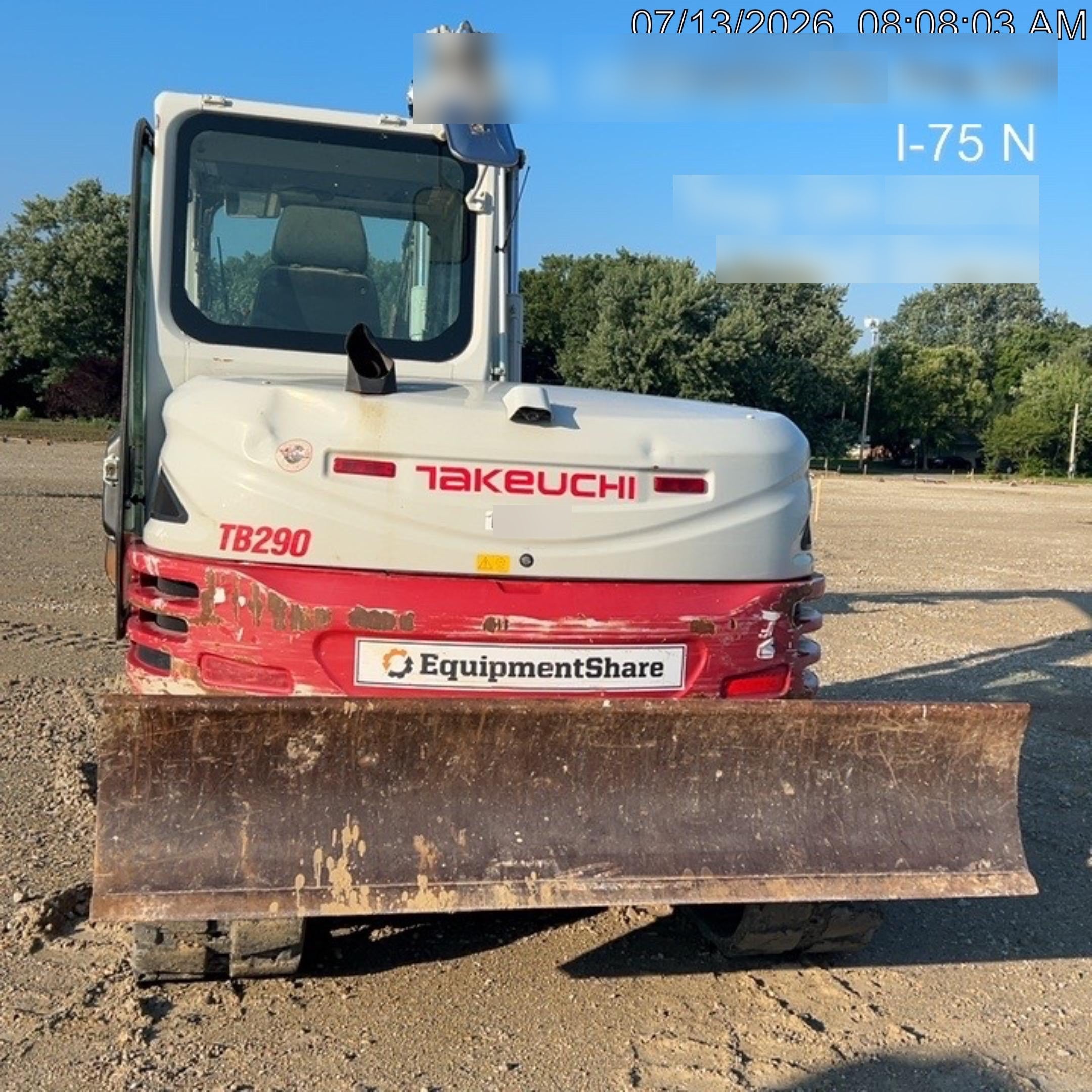 2020 Takeuchi TB290C Cab/Heat/Air, Rubber Tracks, Manual TAG QC