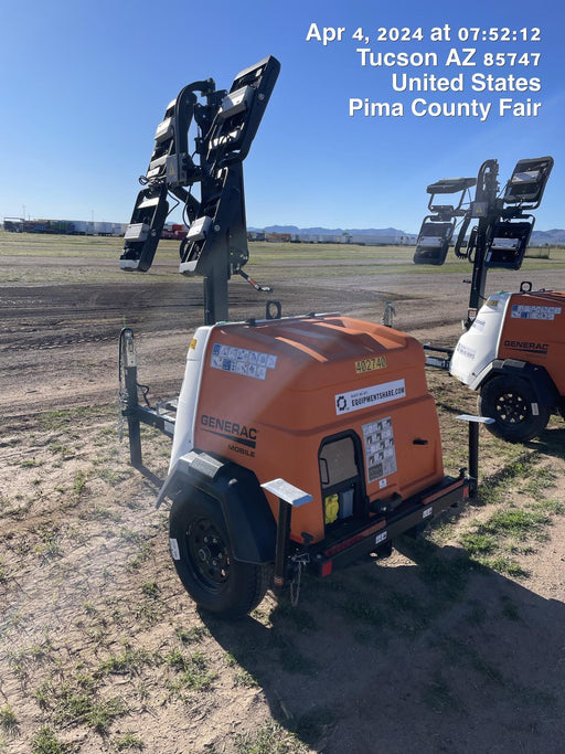 2024 Generac MLT2 Diesel, Flex Switch 120V Input, Powerzone Controller, 
(4) 320W LED Lights, 4kW Generator, 39.9 Gal Fuel Tank, 2" Ball, T3