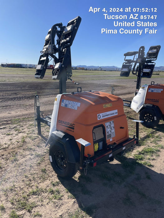 2024 Generac MLT2 Diesel, Flex Switch 120V Input, Powerzone Controller, 
(4) 320W LED Lights, 4kW Generator, 39.9 Gal Fuel Tank, 2" Ball, T3