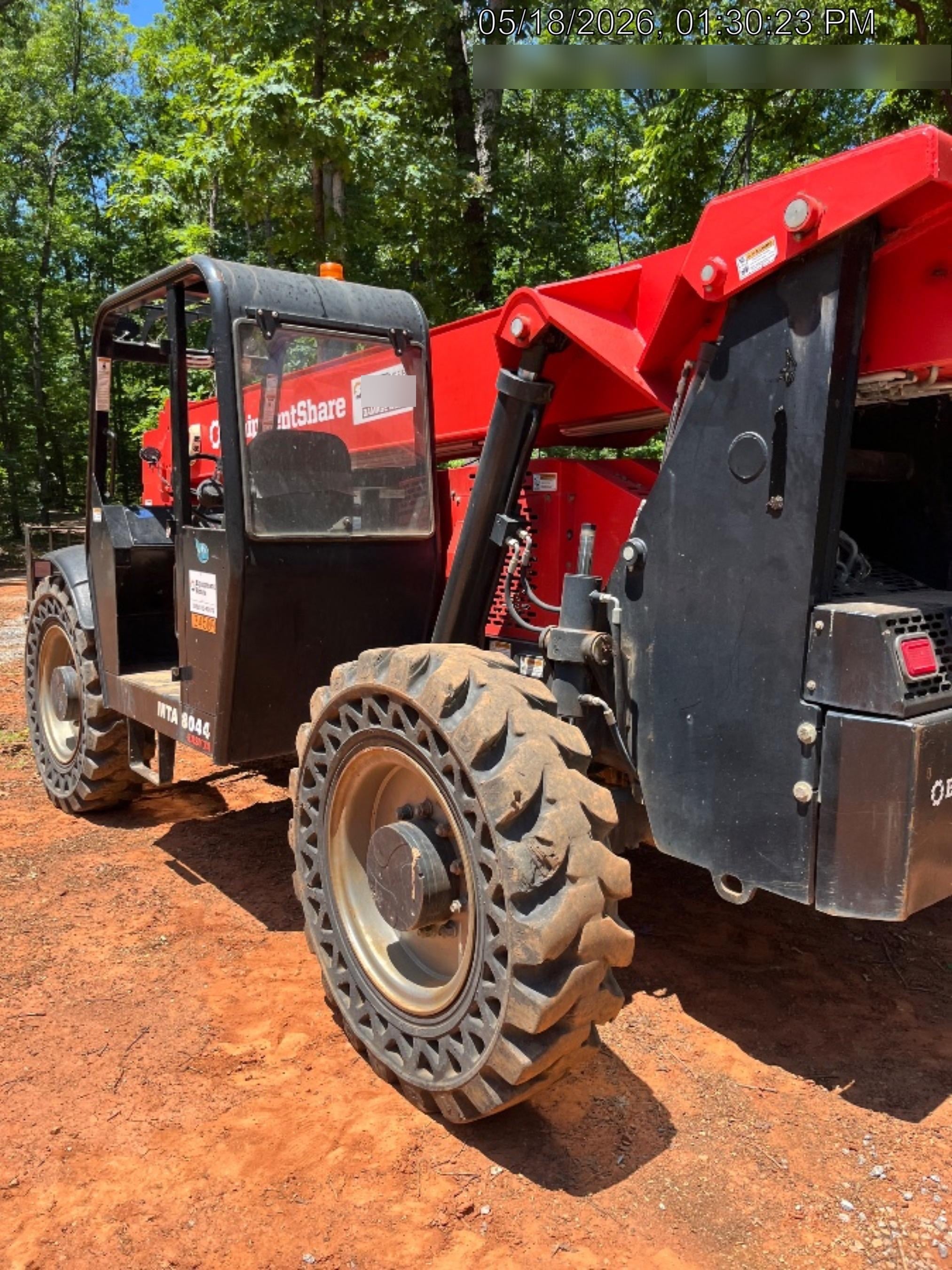 2019 Manitou MTA8044 74hp T4F, Open ROPS, Cab and Boom LED work lights, Auxiliary Hydraulics, Solid Tires, Amber strobe, Lift Hook 66" Carriage, 60" Forks