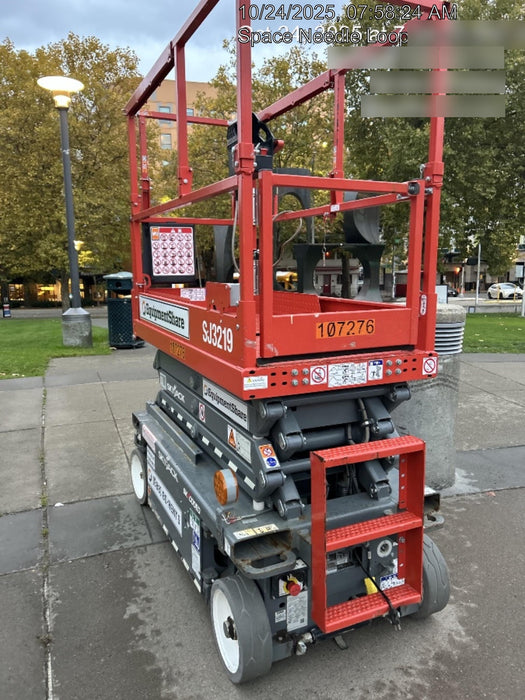 2020 Skyjack SJIII-3219 Solid NM Tires, Half height spring hinged entry gate, Dual Beacons, 800W Inverter