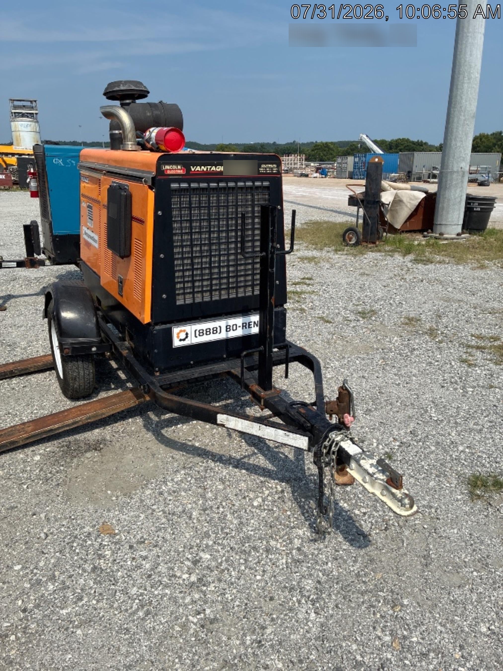 2021 Lincoln Electric Vantage 549X Ready Pak 3, ORANGE (includes trailer, cable rack, fender light kit)