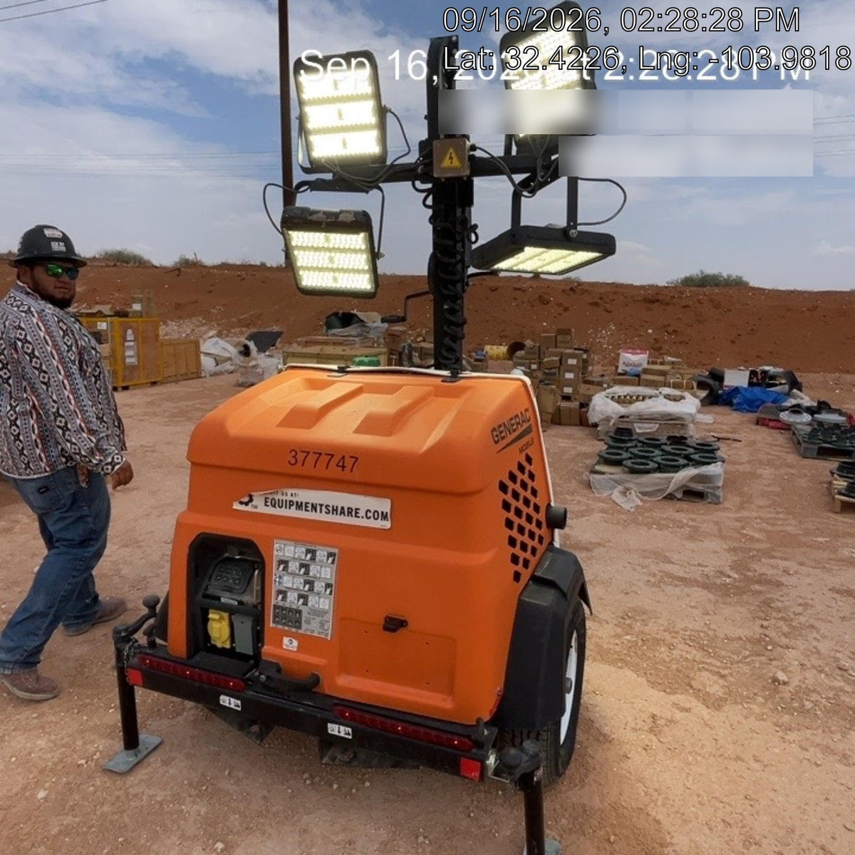 2023 Generac MLT2 Diesel, Flex Switch 120V Input, Powerzone Controller, 
(4) 320W LED Lights, 4kW Generator, 39.9 Gal Fuel Tank, 2" Ball, T3