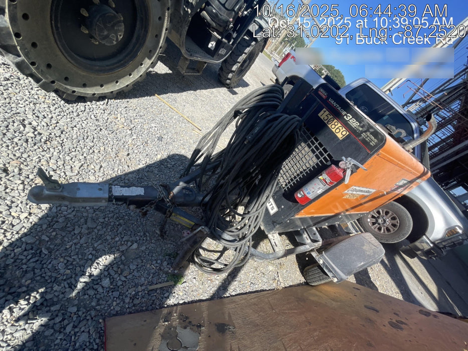 2021 Lincoln Electric Vantage 322 Vantage 322 Ready Pak 3 w/ Telematics & Decals, ORANGE (includes trailer, cable rack, fender light kit)