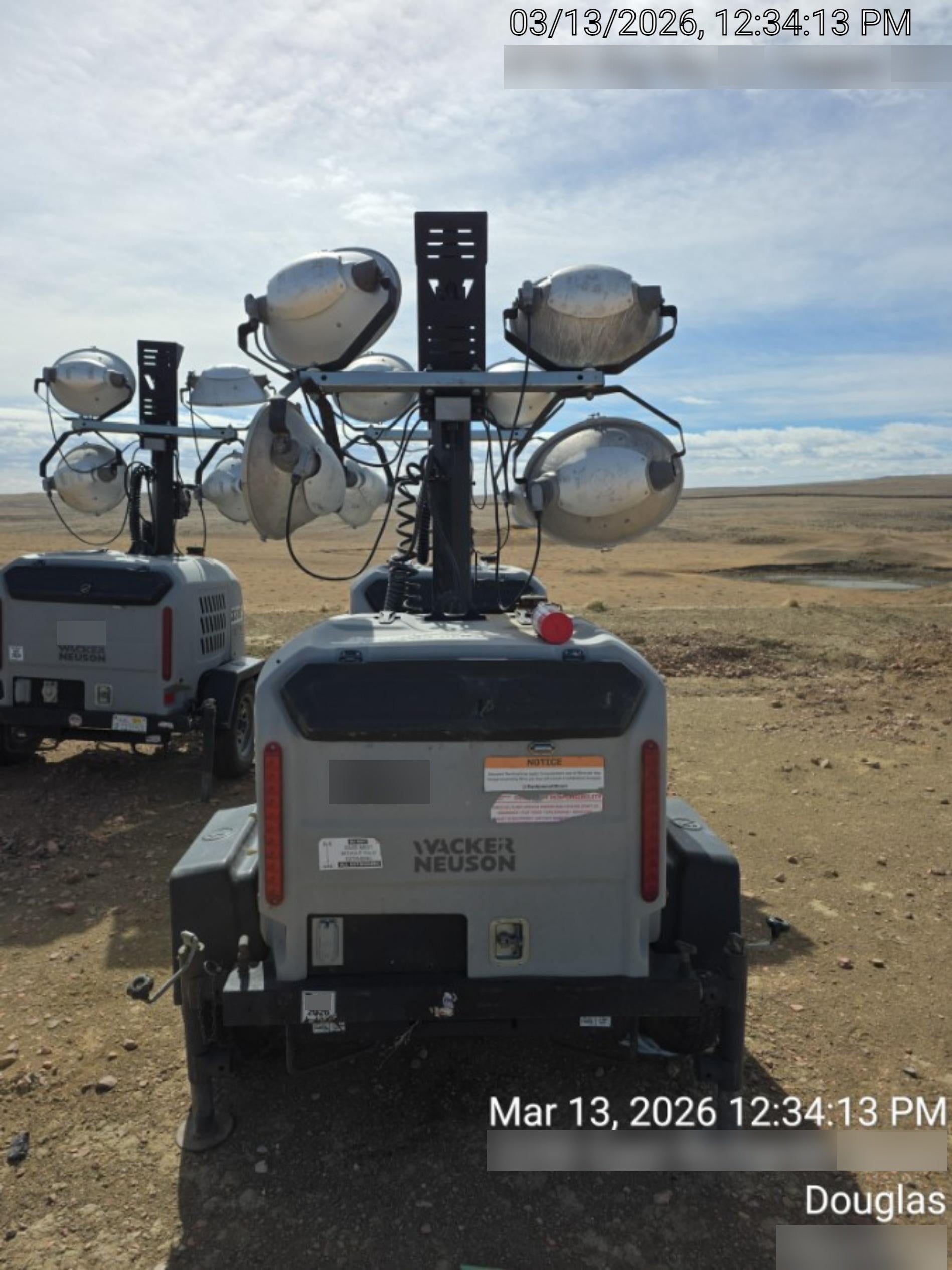 2018 Wacker Neuson LTV6L-MH Wacker Neuson LTV6L Mobile Light Tower w/Fuel Level Sensor Installed