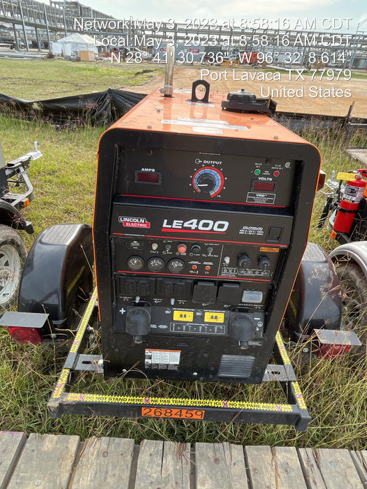 2022 Lincoln Electric LE400 Kubota V1505, Trlr, Cable Rack, Light Kit, ES Decals, T3