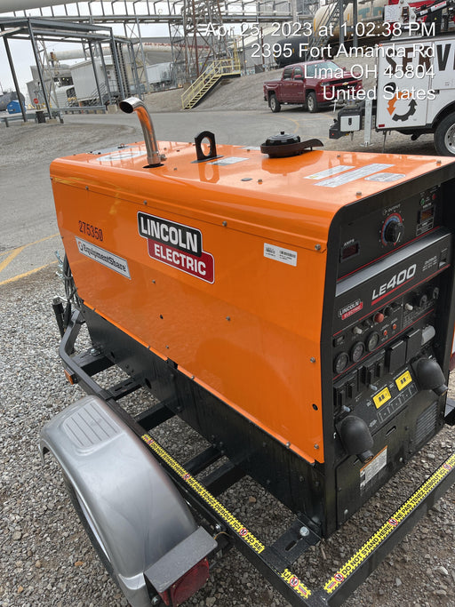 2022 Lincoln Electric LE400 Kubota V1505, Trlr, Cable Rack, Light Kit, ES Decals, T3