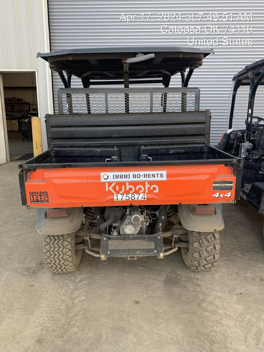 2022 Kubota RTV-X1140W-H Plastic Canopy, Windshield Acrylic Clear, LED Strobe Light, Wire Harness Kit, Back up Alarm