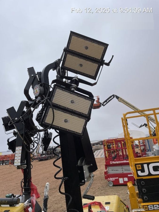 2022 Allmand NLV3GR (4) LED Light Fixture 350W, 23' Vertical Mast, 3kW Prime, Towable, ES Decals, T3