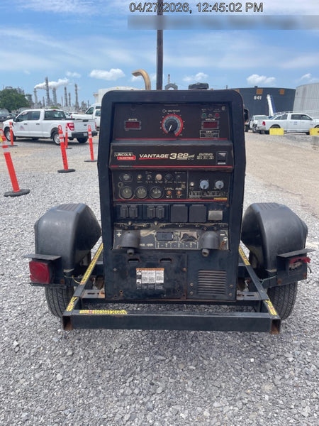 2019 Lincoln Electric Vantage 322 Welder Ready-Pak 3, Two wheel trailer, Fender and Light kit, Cable Rack