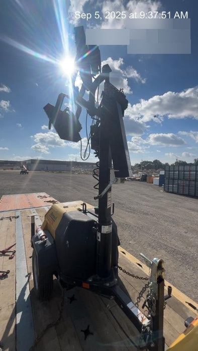 2022 Allmand NLV3GR (4) LED Light Fixture 350W, 23' Vertical Mast, 3kW Prime, Towable, Deep Sea L401, Leveling Jacks, Yanmar T4F 5.8hp